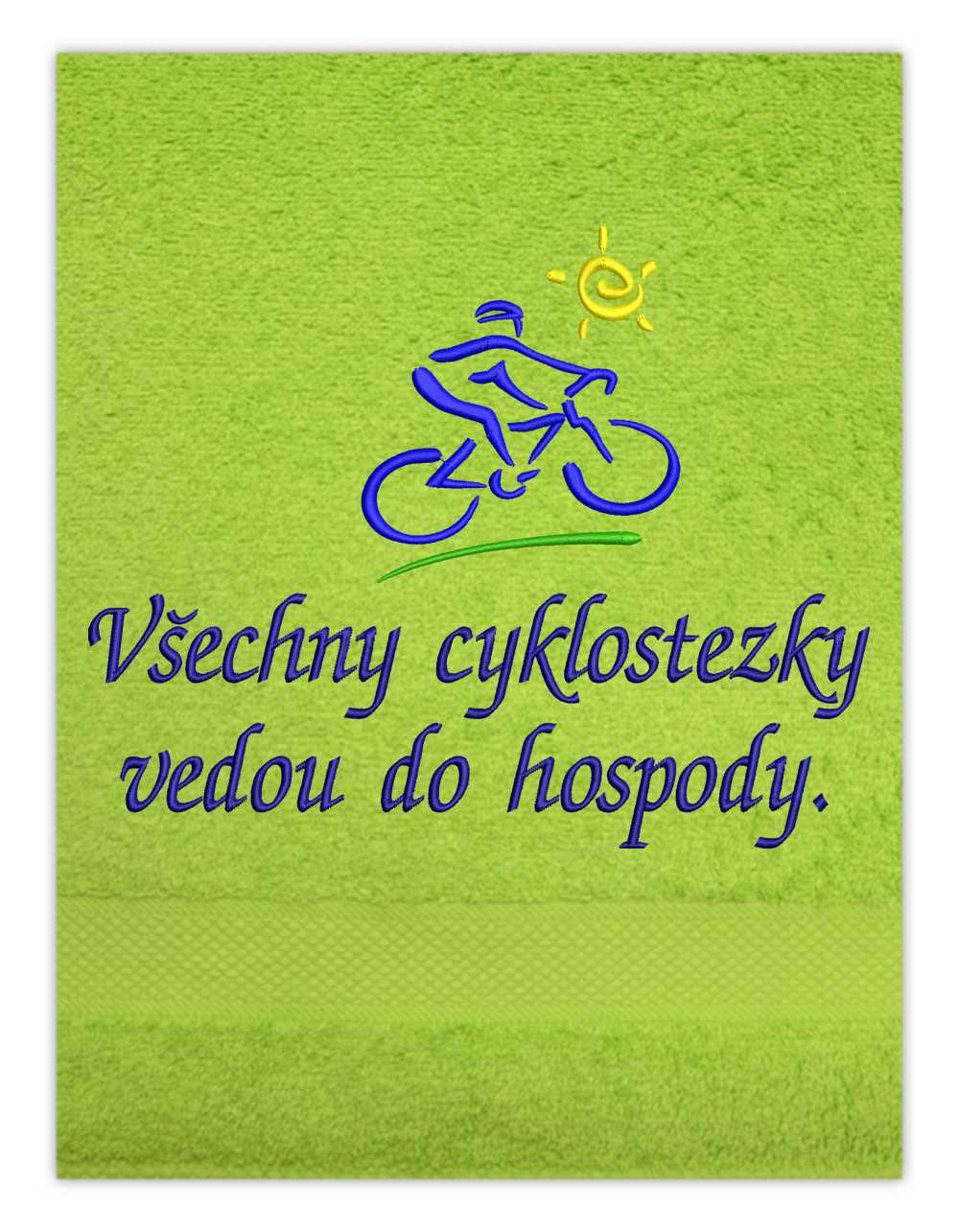 Ručník sport-Cyklista se sluníčkem