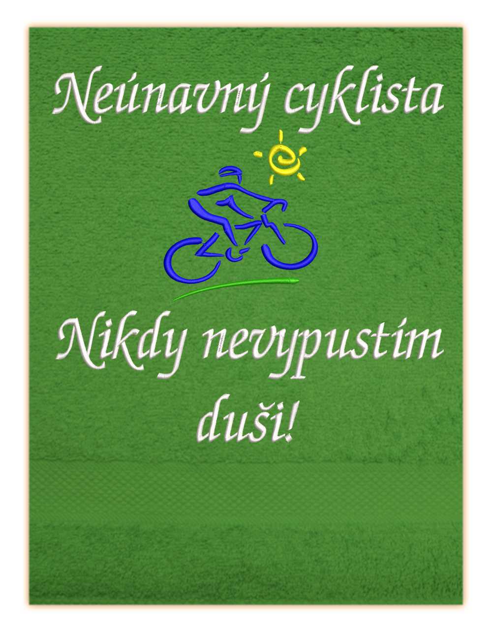 Ručník sport-Cyklista se sluníčkem