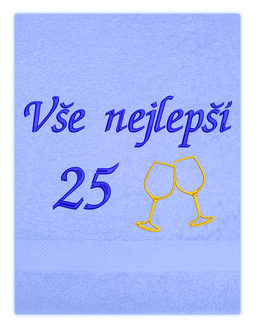 Ručník k narozeninám - Vše nejlepší a skleničky