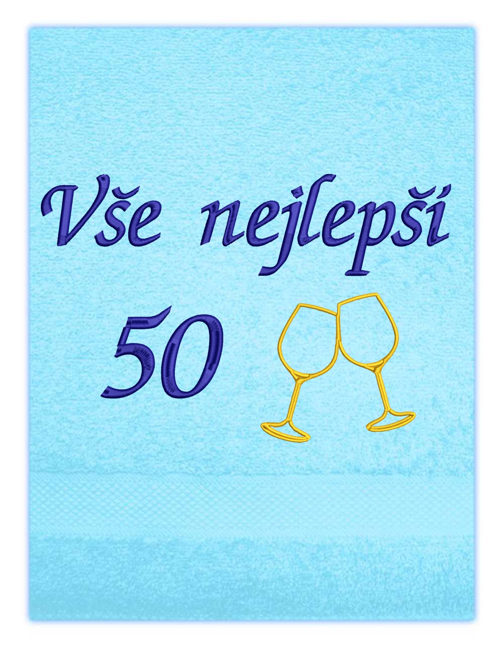 Ručník k narozeninám - Vše nejlepší a skleničky