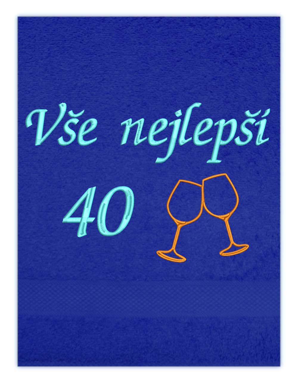 Ručník k narozeninám - Vše nejlepší a skleničky