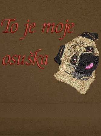 Ručník pes - Mops