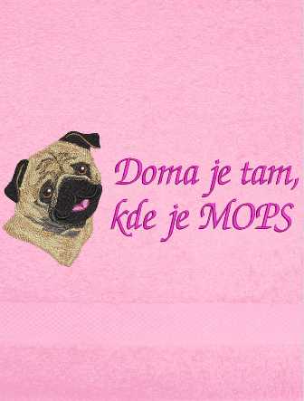Ručník pes - Mops
