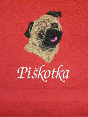 Ručník pes - Mops