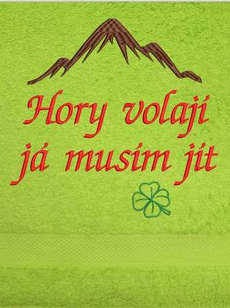Ručník sport - Hory volají, já musím jít  