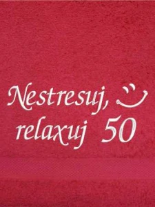 Osuška k narozeninám - Nestresuj, relaxuj 50
