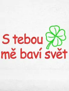 Ručník vtipná - S tebou mě baví svět