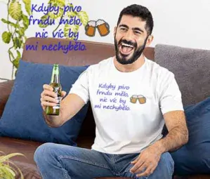Tričko vtipné - Kdyby pivo frndu mělo, nic víc by mi nechybělo. Pivo 2