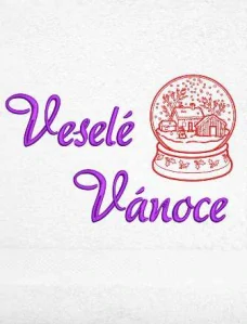 Ručník - Vánoční koule Veselé Vánoce