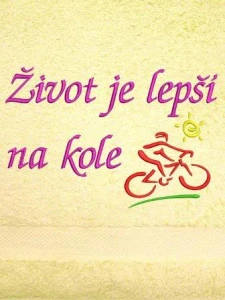 Ručník pro cyklistu - Život je lepší na kole