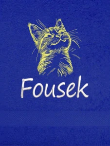 Osuška pro milovniky koček - Kočka Fousek