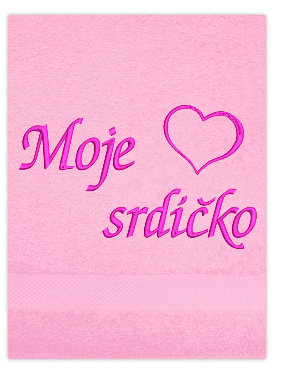 Ručník Valentýn - Moje srdíčko a srdíčko