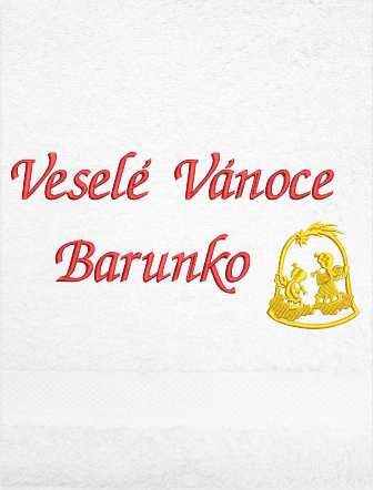 Ručník-Veselé Vánoce zvonek