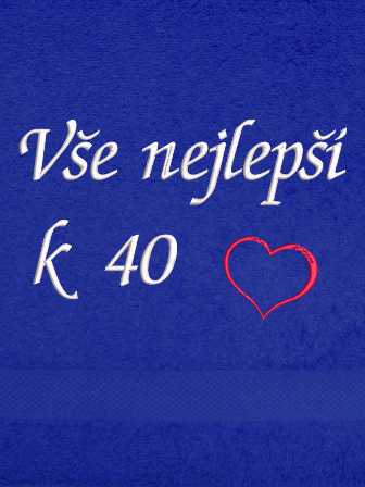 Ručník k narozeninám - Vše nejlepší k ... a srdíčko