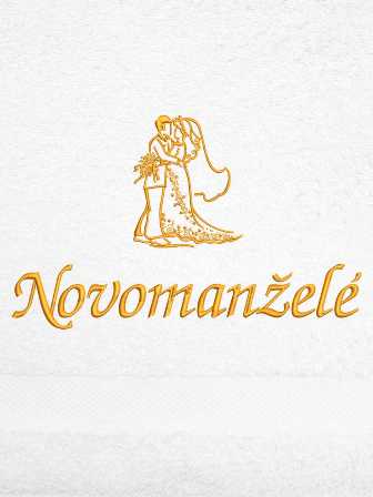 Ručník na svatbu - Novomanželé
