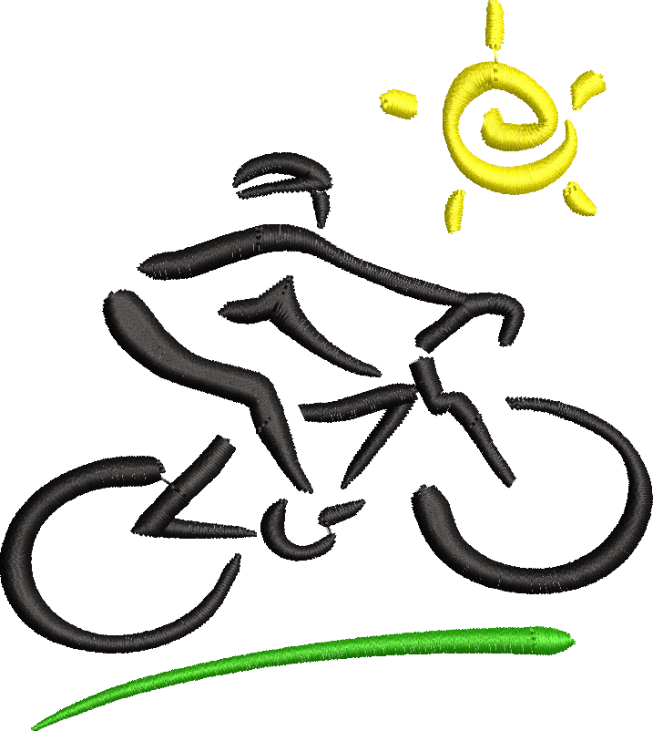 Tričko pro cyklistu - Cyklista se sluníčkem