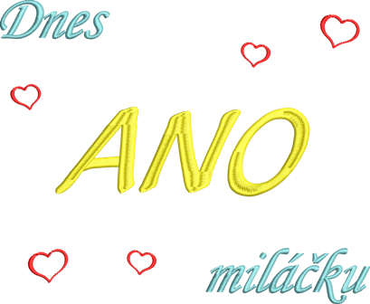 Polštář pro zamilované - Dnes Ano miláčku, dnes Ne miláčku