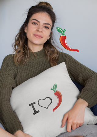 Polštář pro milovníky chilli - chilli