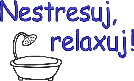 Osuška do sauny vtipná - Nestresuj, relaxuj! vana