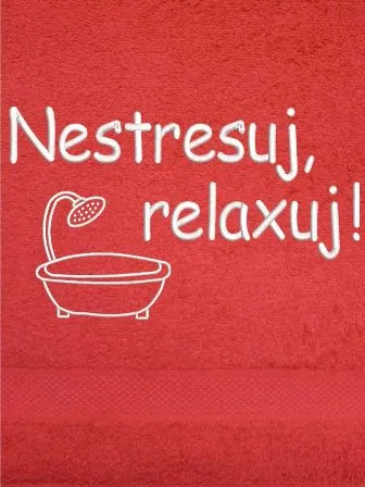 Ručník do sauny - Nestresuj, relaxuj! vana