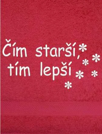 Ručník na narozeniny pro ni - Čím starší, tím lepší