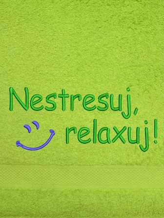 Ručník - Nestresuj relaxuj! sma1 
