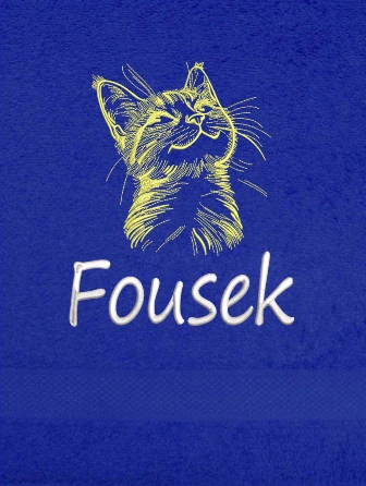 Osuška pro milovniky koček - Kočka Fousek