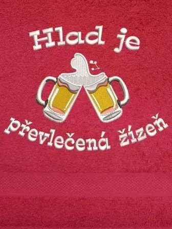 Osuška pro pivaře - Hlad je převlečená žízeň pivo 