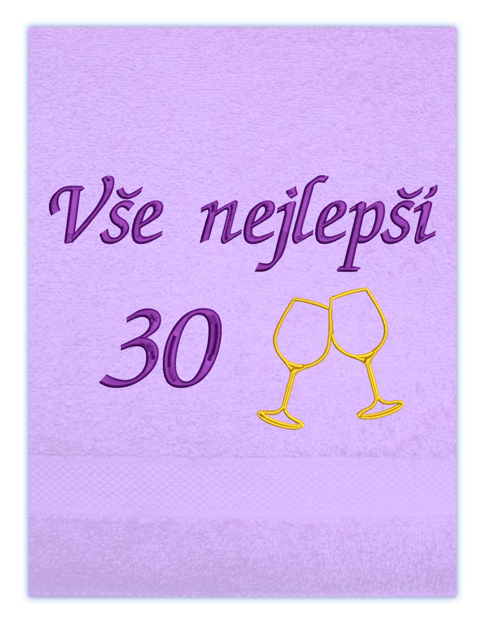 Osuška k narozeninám - Vše nejlepší a skleničky