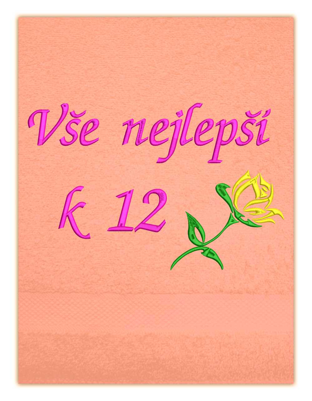 Osuška k narozeninám - Vše nejlepší a růže