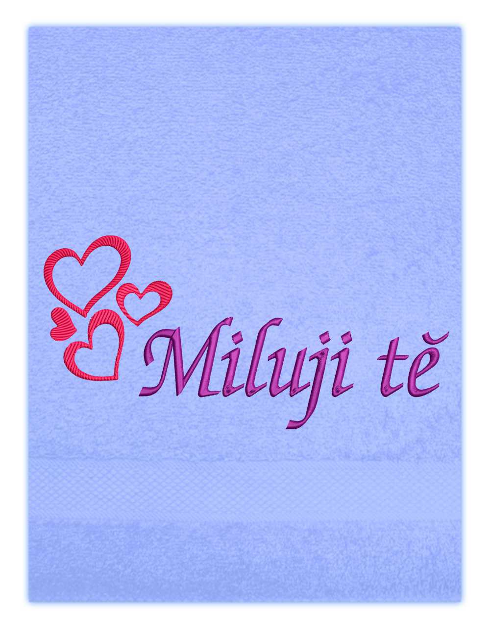 Ručník Valentýn - Miluji tě a srdíčka