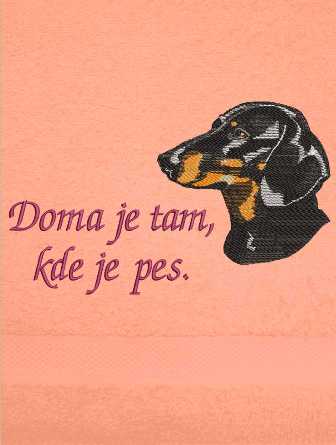 Ručník pes - Jezevčík krátkosrstý