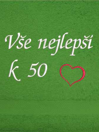 Ručník k narozeninám - Vše nejlepší k ... a srdíčko