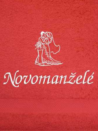 Ručník na svatbu - Novomanželé
