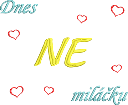 Polštář pro zamilované - Dnes Ano miláčku, dnes Ne miláčku