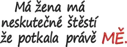 Tričko vtipné - Má žena má neskutečné štěstí že potkala právě mě.