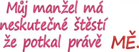 Tričko vtipné - Můj manžel má neskutečné štěstí že potkal právě mě