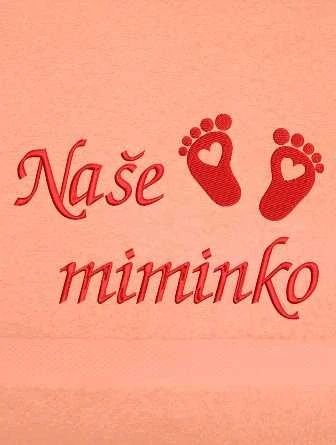 Rucnik pro miminko- Nožky se srdíčkem