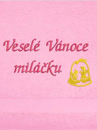 Ručník-Veselé Vánoce zvonek