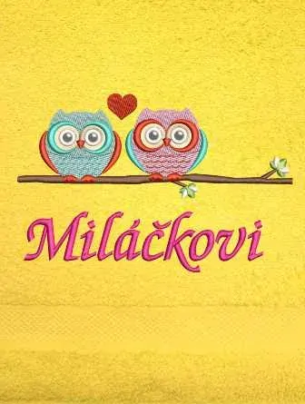 Ručník Valentýn - Miláčkovi a sovičky