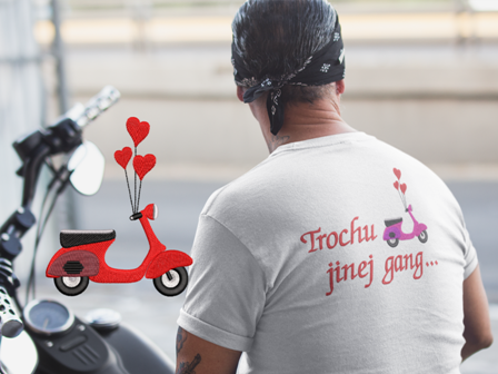 Tričko pro milovníky skútru - Skútr 1 srdíčka