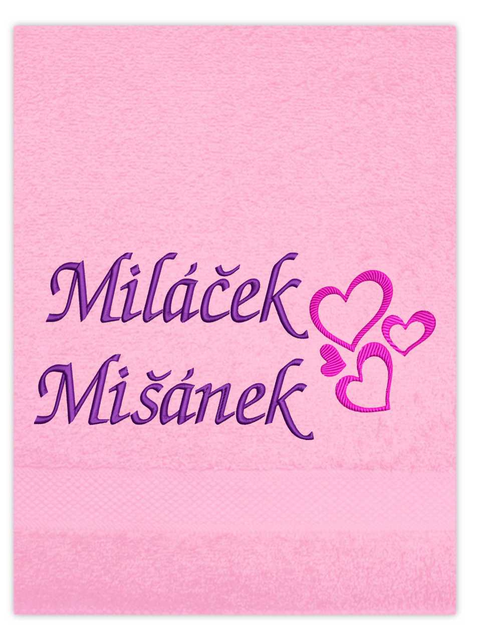 Ručník Valentýn - Miláček a srdíčka