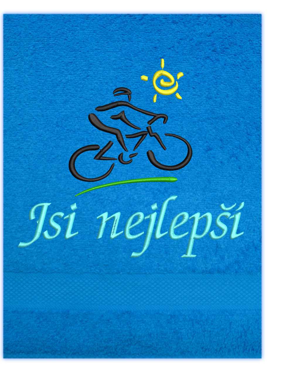 Ručník sport-Cyklista se sluníčkem jsi nejlepší