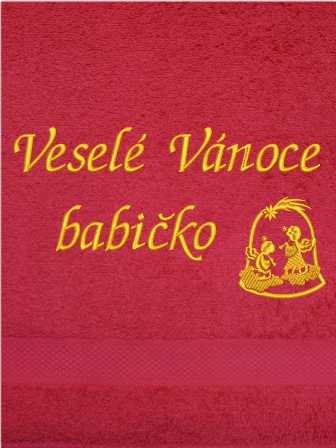 Ručník-Veselé Vánoce zvonek