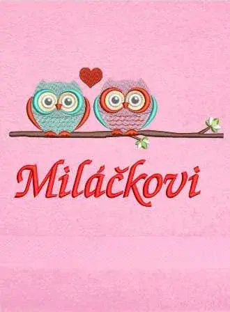 Ručník Valentýn - Miláčkovi a sovičky