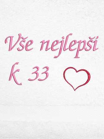Osuška k narozeninám - Vše nejlepší k...