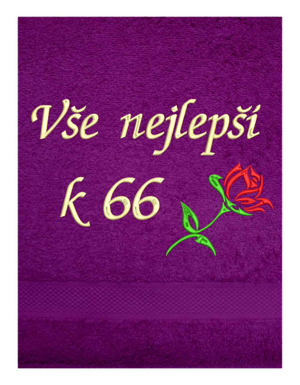 Osuška k narozeninám - Vše nejlepší a růže