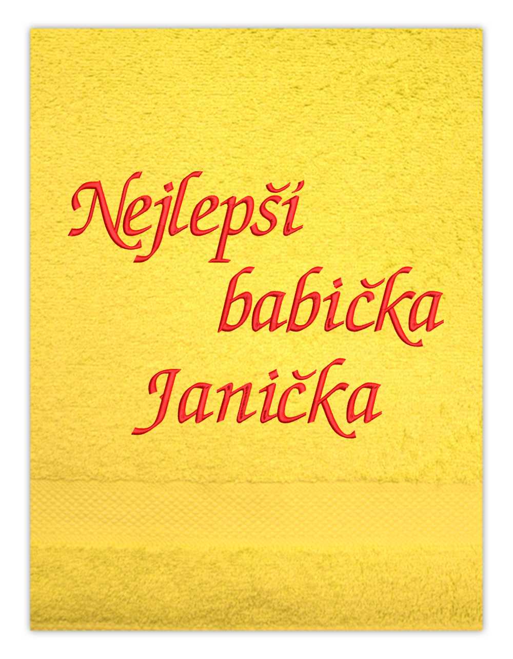 ručník rodina pro babičku-Nejlepší babička