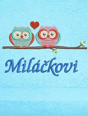 Ručník Valentýn - Miláčkovi a sovičky