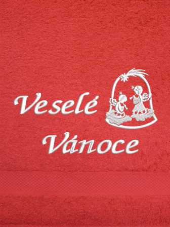 Ručník-Veselé Vánoce zvonek